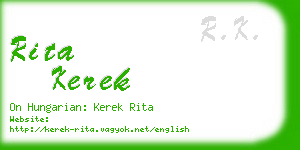 rita kerek business card